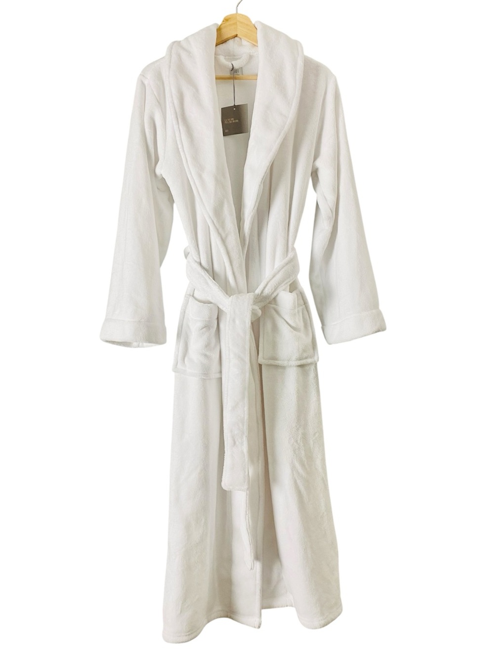 New Restoration Hardware Luxury Plush Long Robe Women’s XS White - Picture 2 of 11